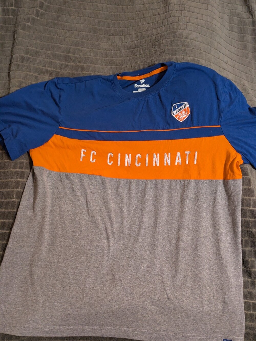 Fanatics Blue Orange Gray FC Cincinnati Short Sleeve Tee
